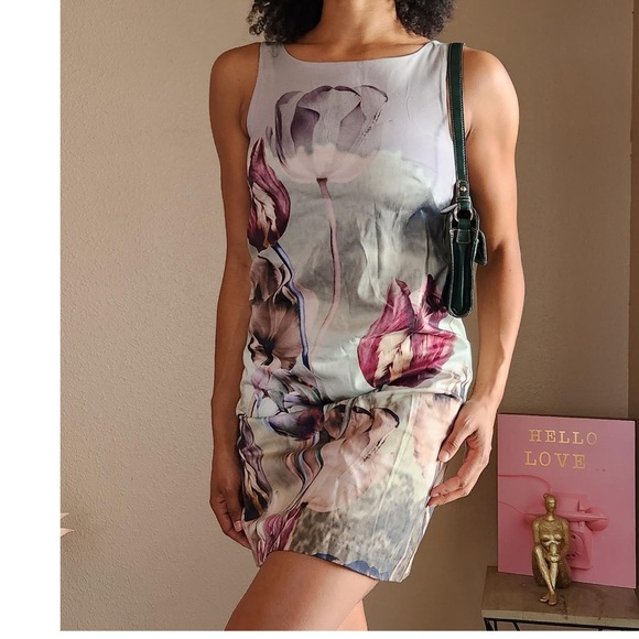 Anthropologie Dresses & Skirts - ❤️Anthropologie Bailey 44 Floral tulip photo watercolor Sleeveless Sheath Dress